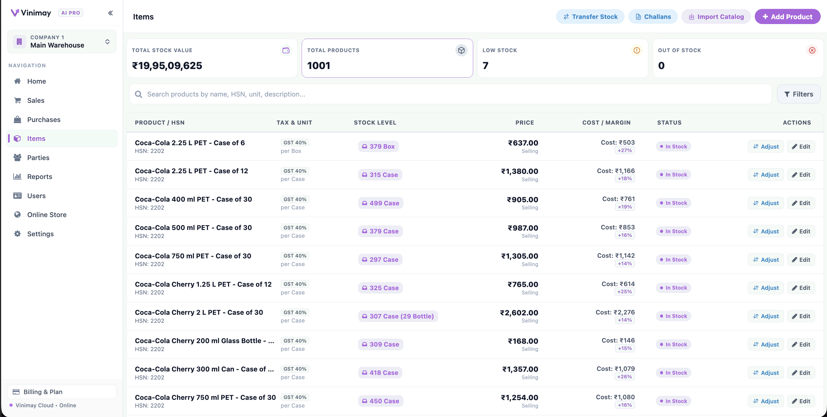 Vinimay — Smart Inventory & Stock